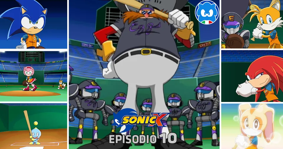 Sonic X [JAP SUB ITA] Ep. 10 – Una feroce battaglia! Sonic Baseball Team!